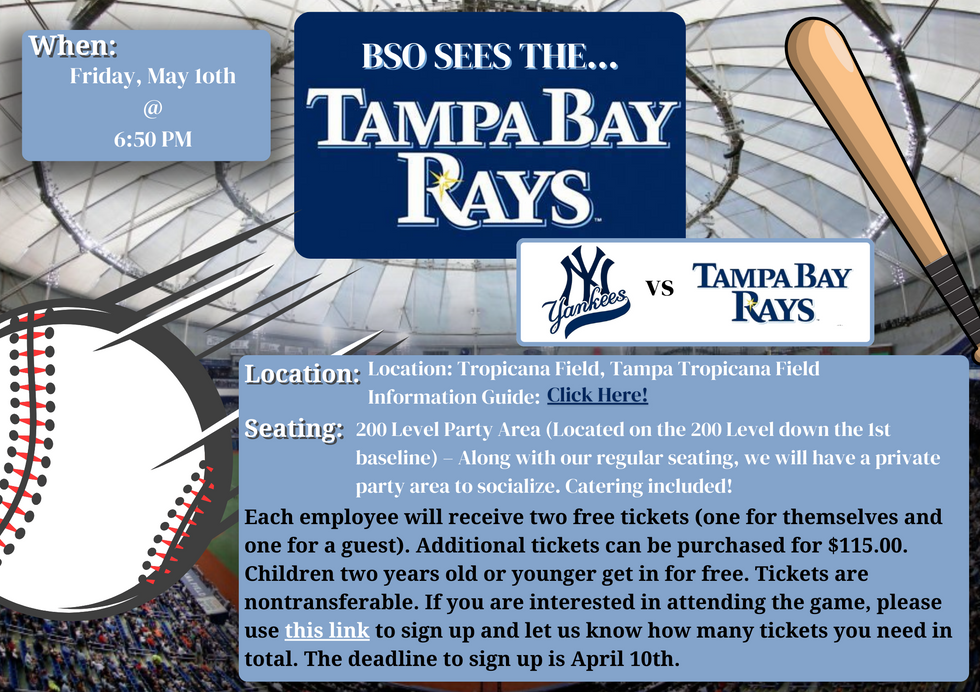 2024 BSO Rays Days Flyer