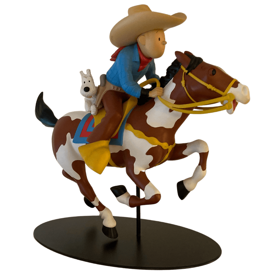 Tintin/cowboy à cheval - 2005 - figurine tintin