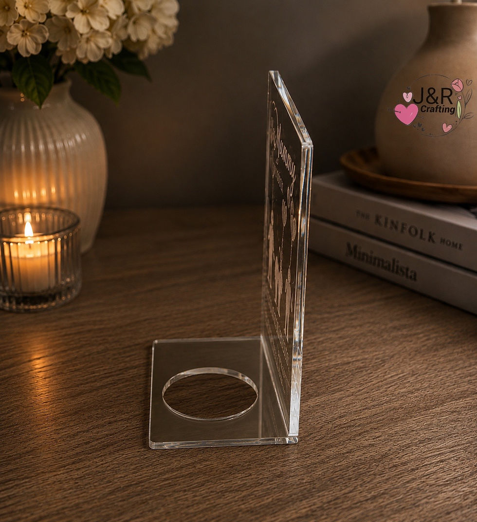 Thumbnail: Personalised Acrylic Tea Light Holder Gift for Mum Nanny Birthday Mother’s Day