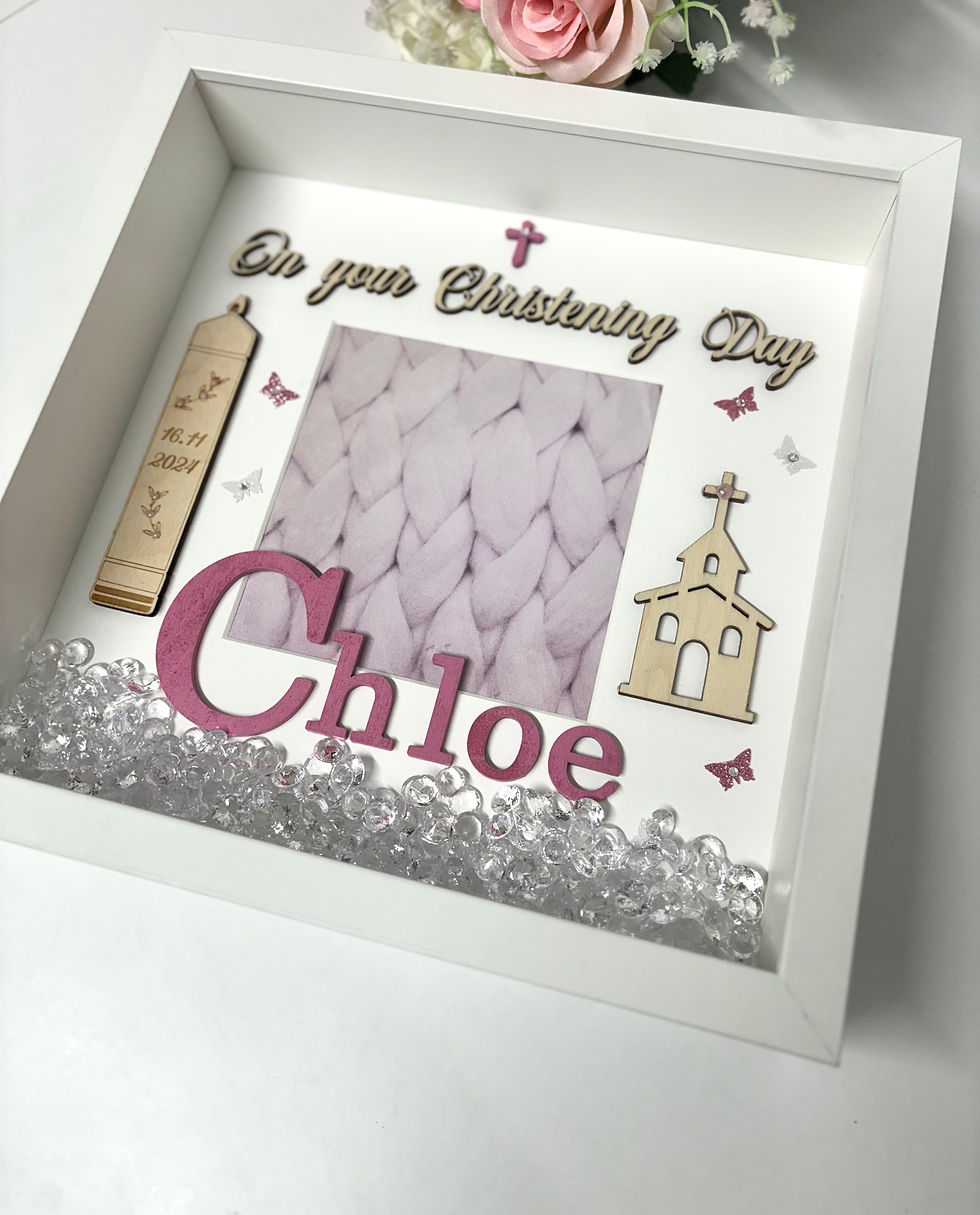Thumbnail: Christening Deep Box -Photo Frame