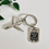 Thumbnail: Keyring With Airplane And Tag- Stainless Steel 