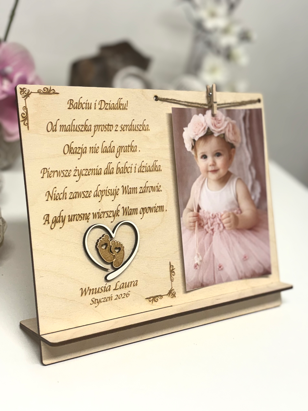 Thumbnail: Dzień Babci i Dziadka- Grawerowana Ramka Na Zdjęcie