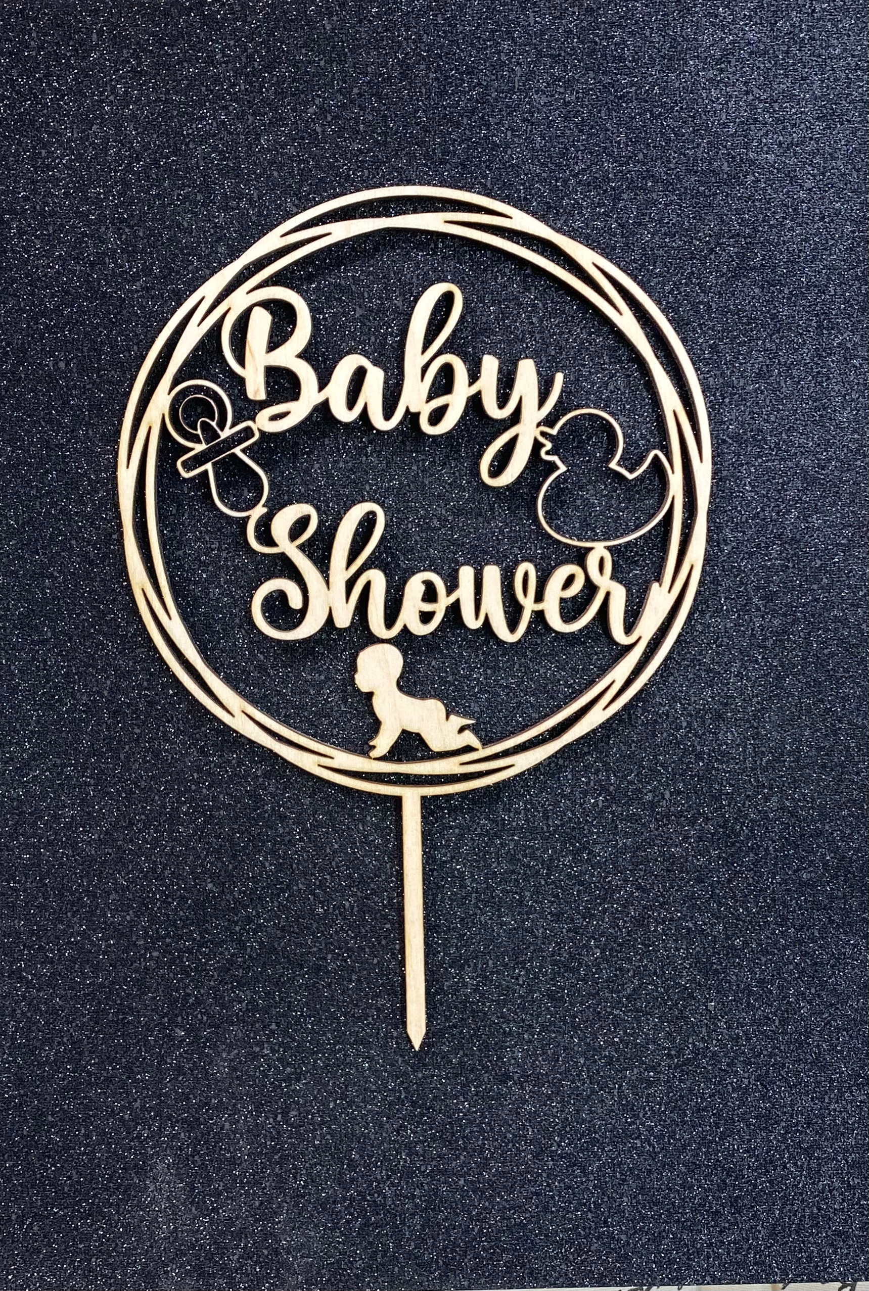 Baby Shower - Wooden Cake Topper