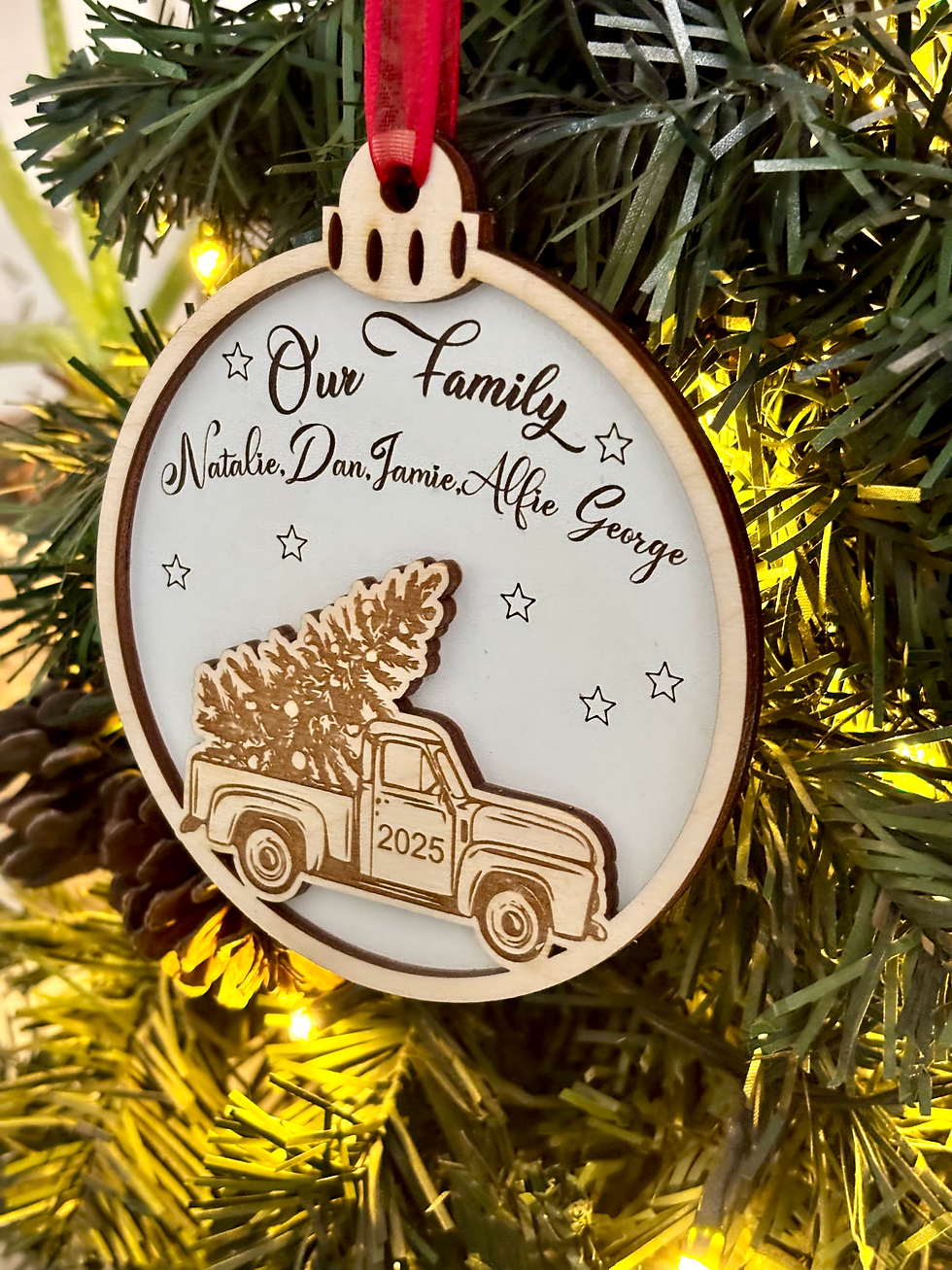 Thumbnail: Personalised Christmas Ornament -Family Bauble