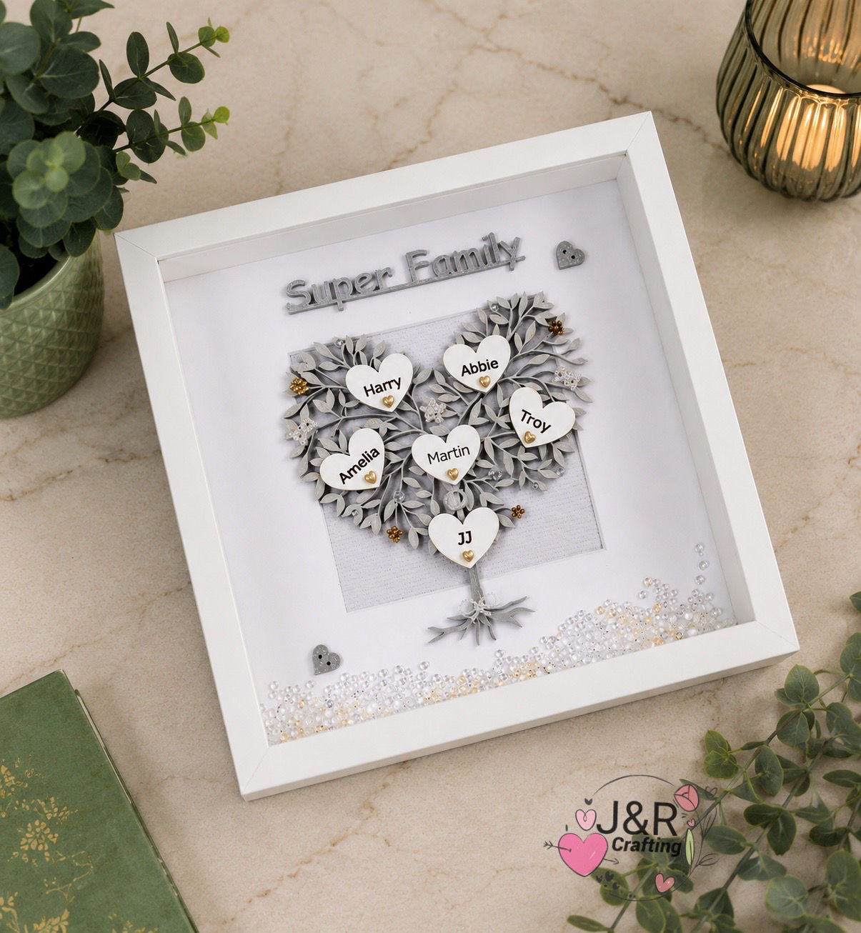 Custom Family Tree Frame- Personalised Wooden Family Gift