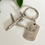 Thumbnail: Keyring With Airplane And Tag- Stainless Steel 