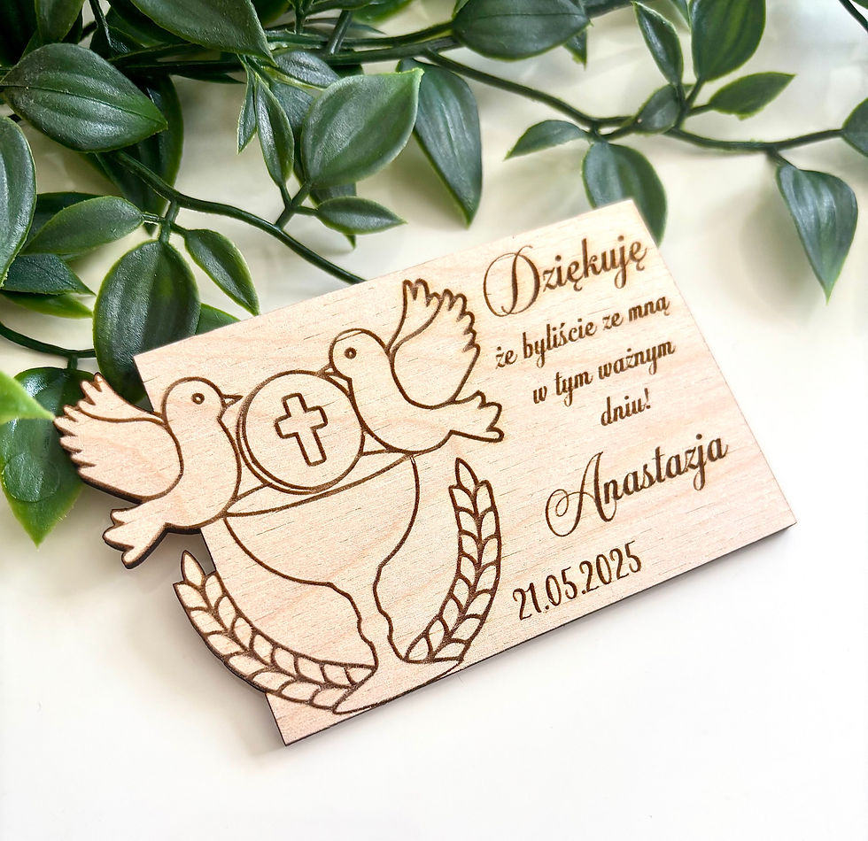 Thumbnail:  Personalised First Holy Communion- Wooden Magnet
