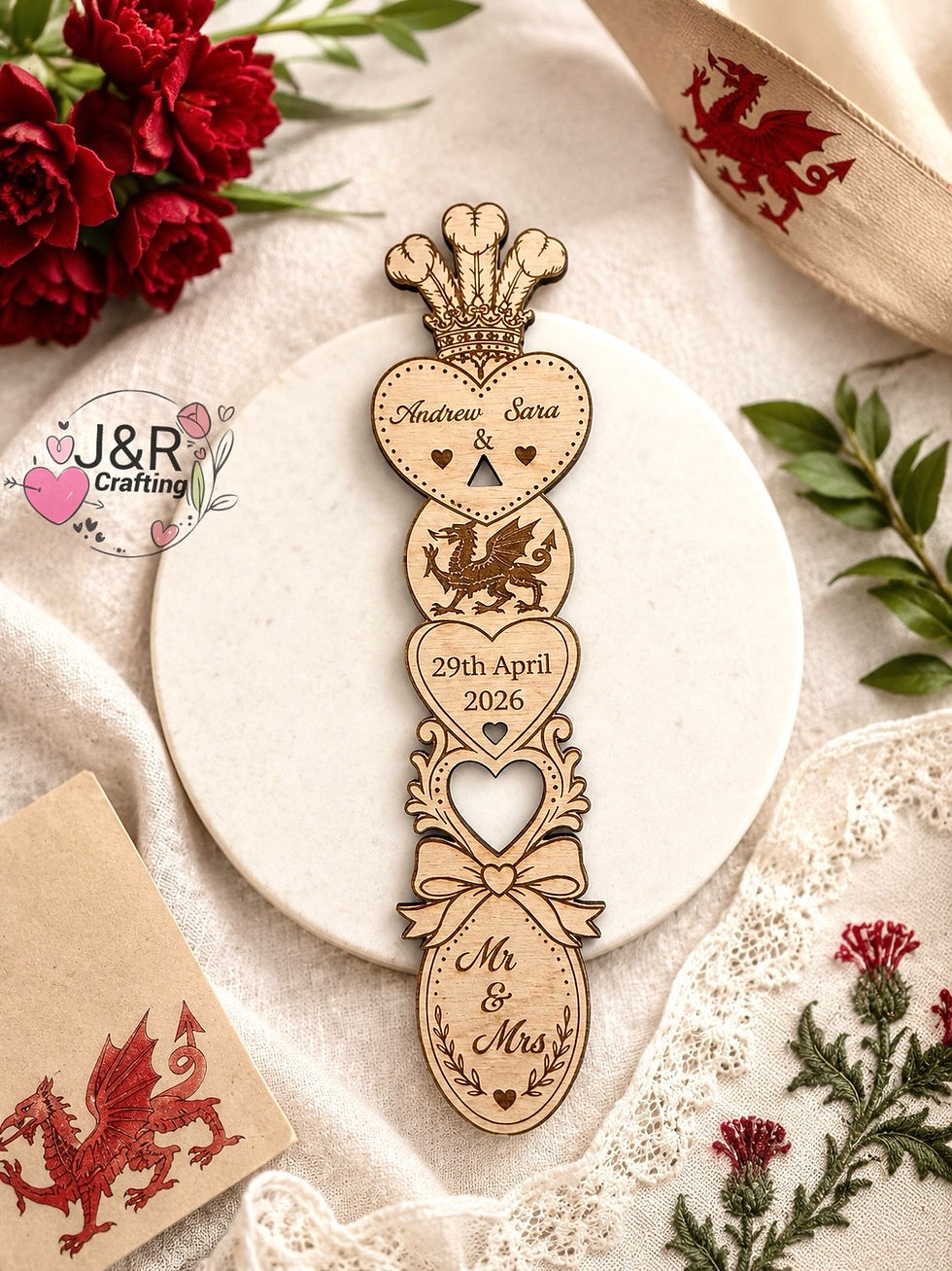 Thumbnail:  Personalised Welsh Love Spoon – Engraved Wooden Wedding Gift for Couple