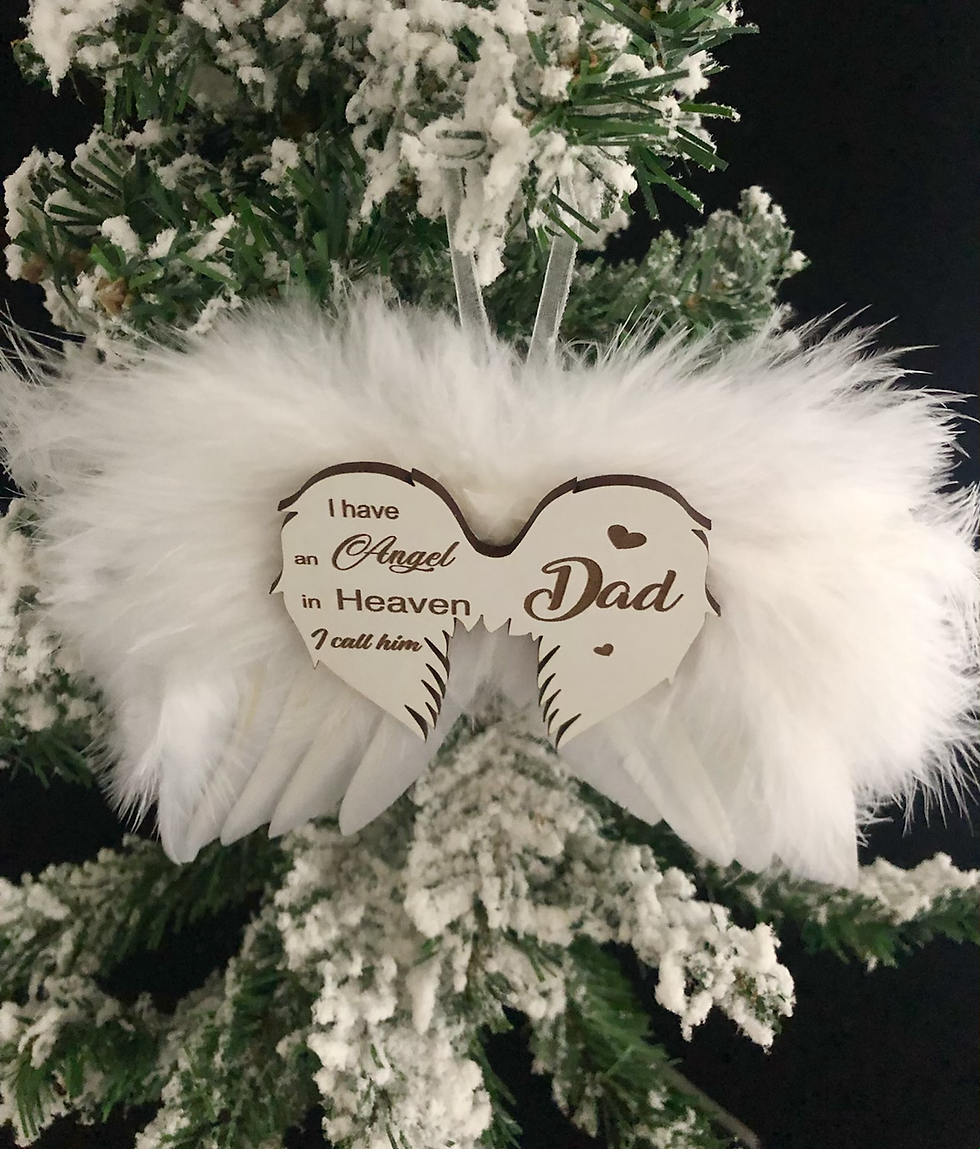 Thumbnail: Personalised Angel Wings-Christmas Ornament 