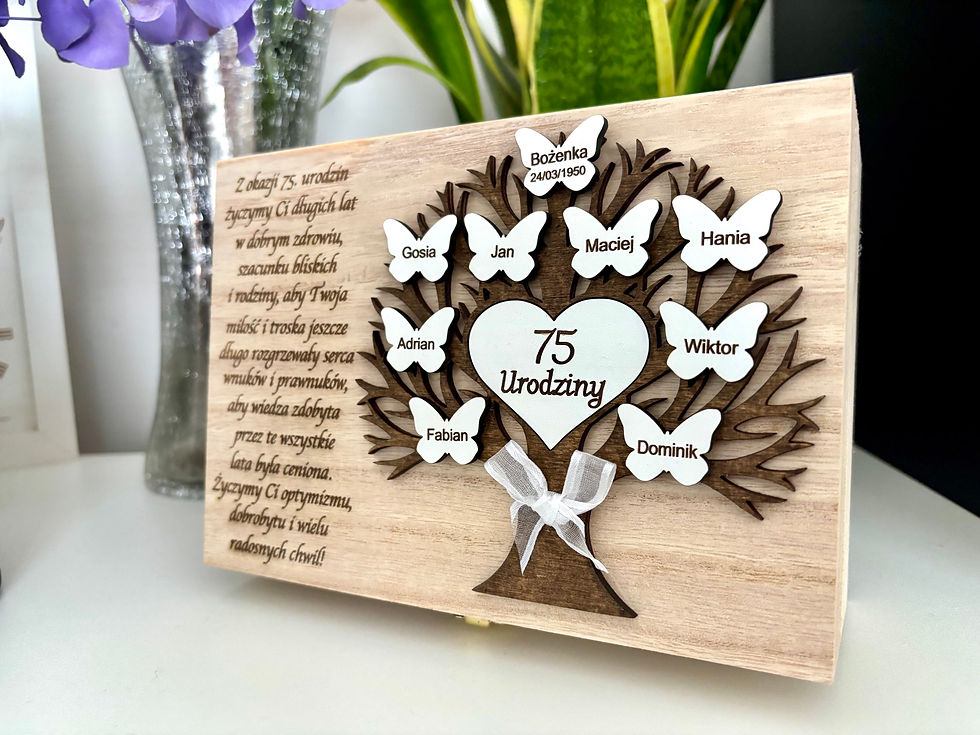 Thumbnail: Spersonalizowane Pudełko Na Herbatę -Drzewko Rodzinne