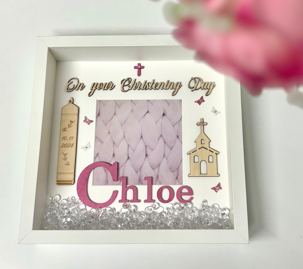 Thumbnail: Christening Deep Box -Photo Frame