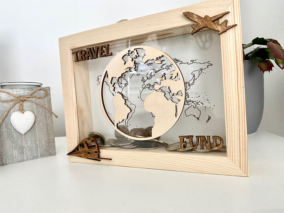 Thumbnail: Deep Box Frame Money Box - Travel Fund