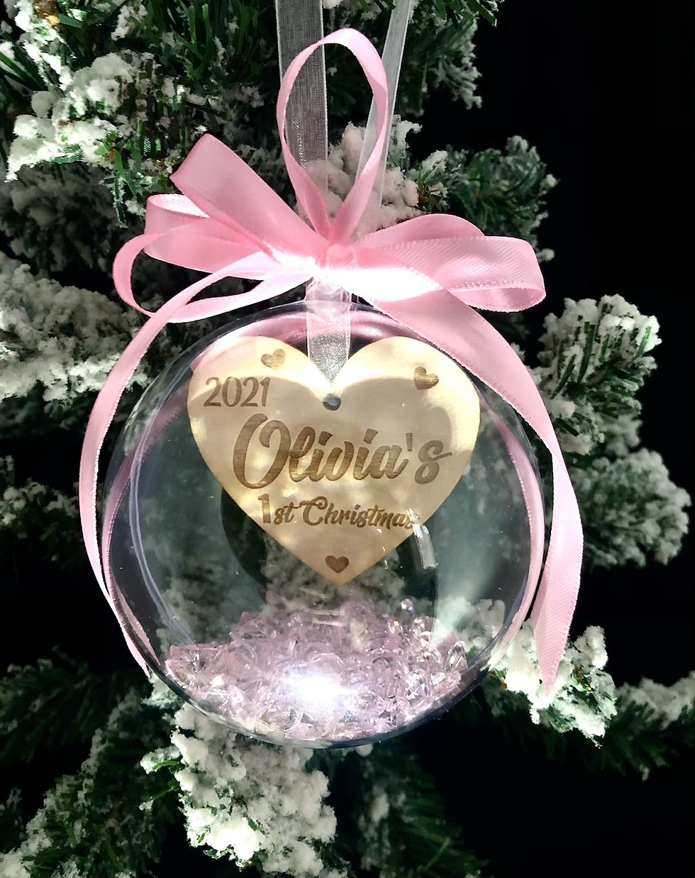 Thumbnail: Personalised Christmas Bauble- 1st Christmas