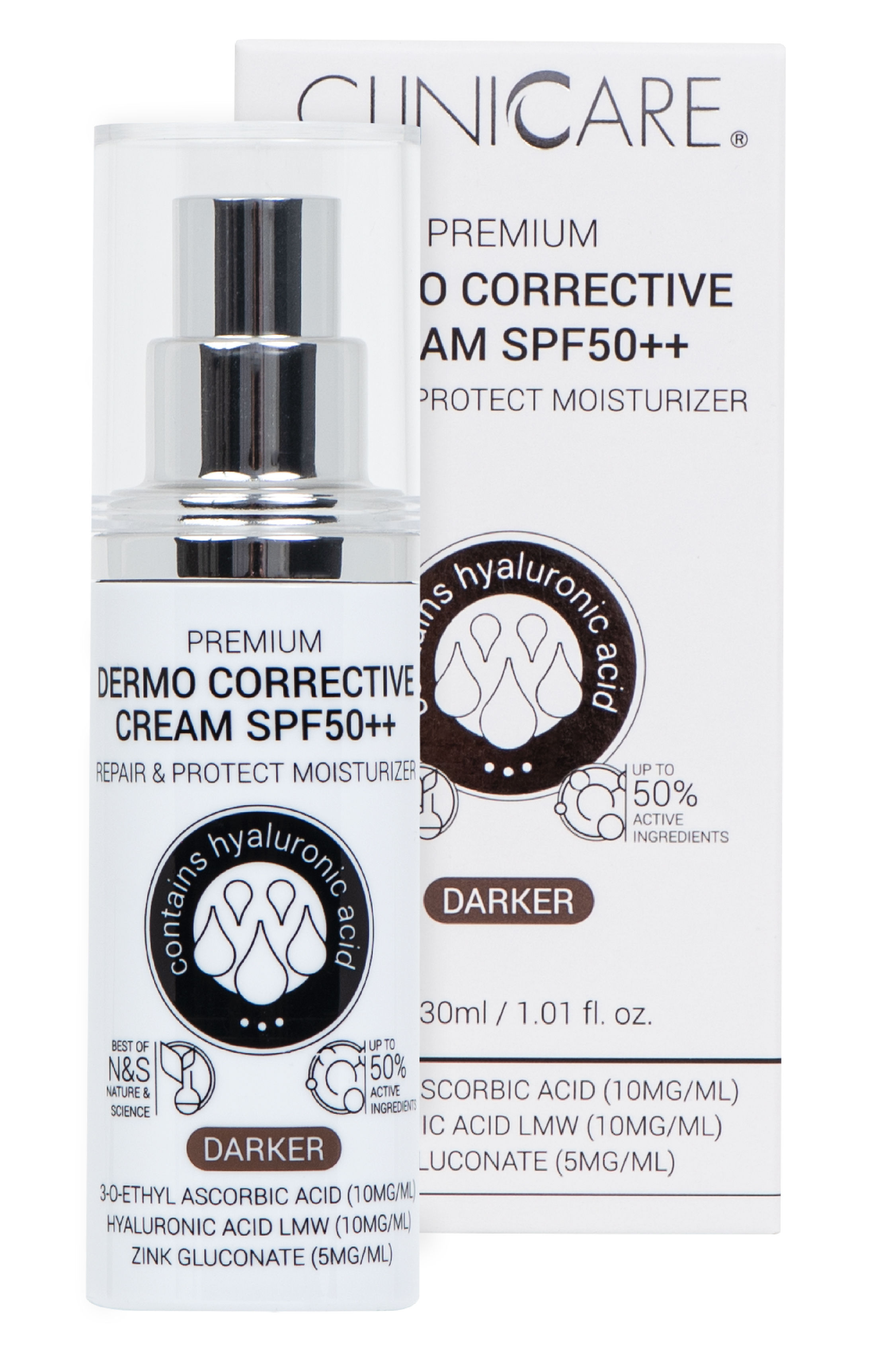 CLINICCARE Dermo Corrective Cream SPF50 (Darker) 30ml