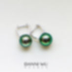 Natural Peacock Tahitian Pearl Earrings in 18K gold