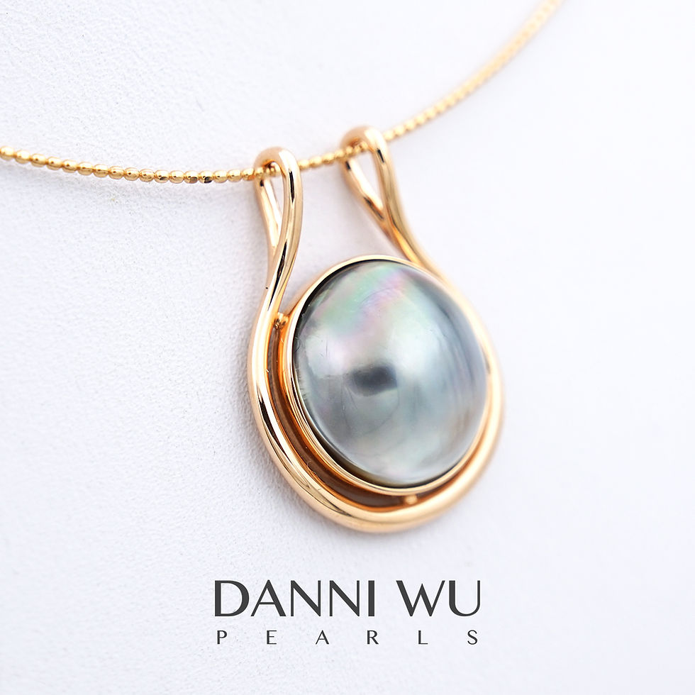 Thumbnail: Tahitian Mabe Pearl Choker 14mm