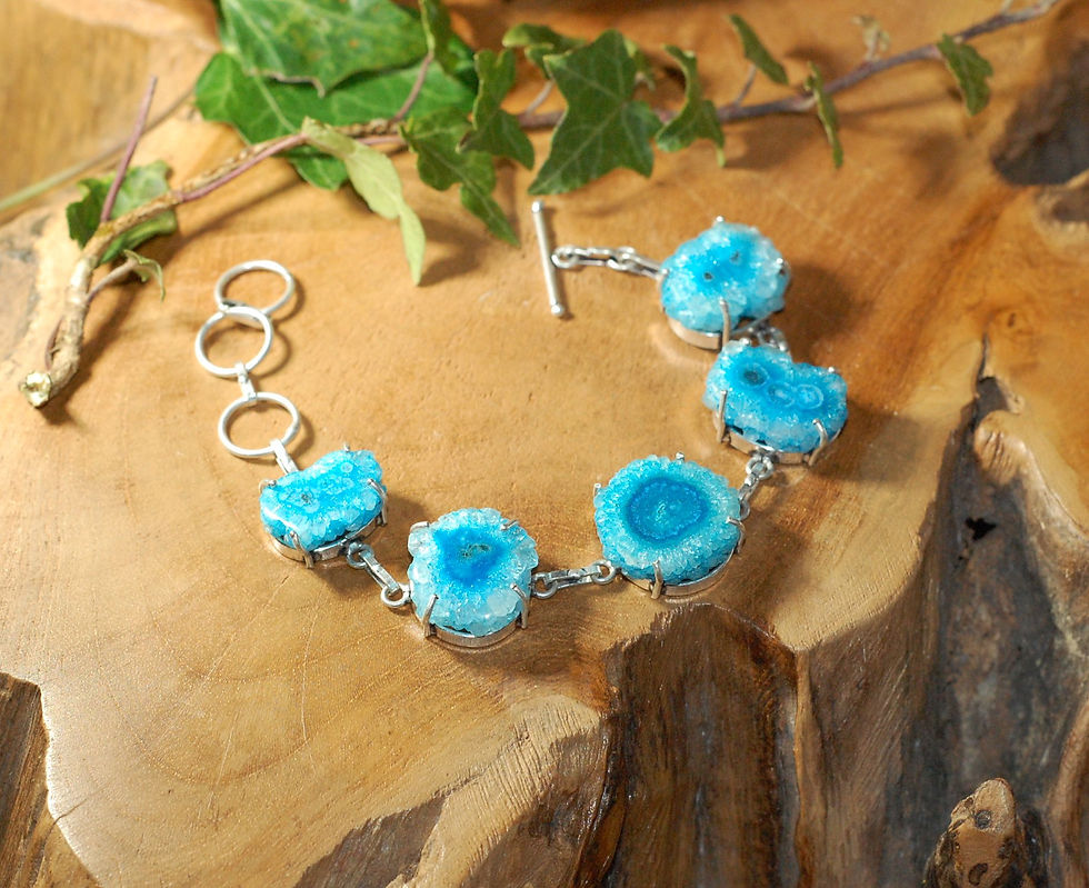 Druzy Quartz Sterling Silver Bracelet ARB35