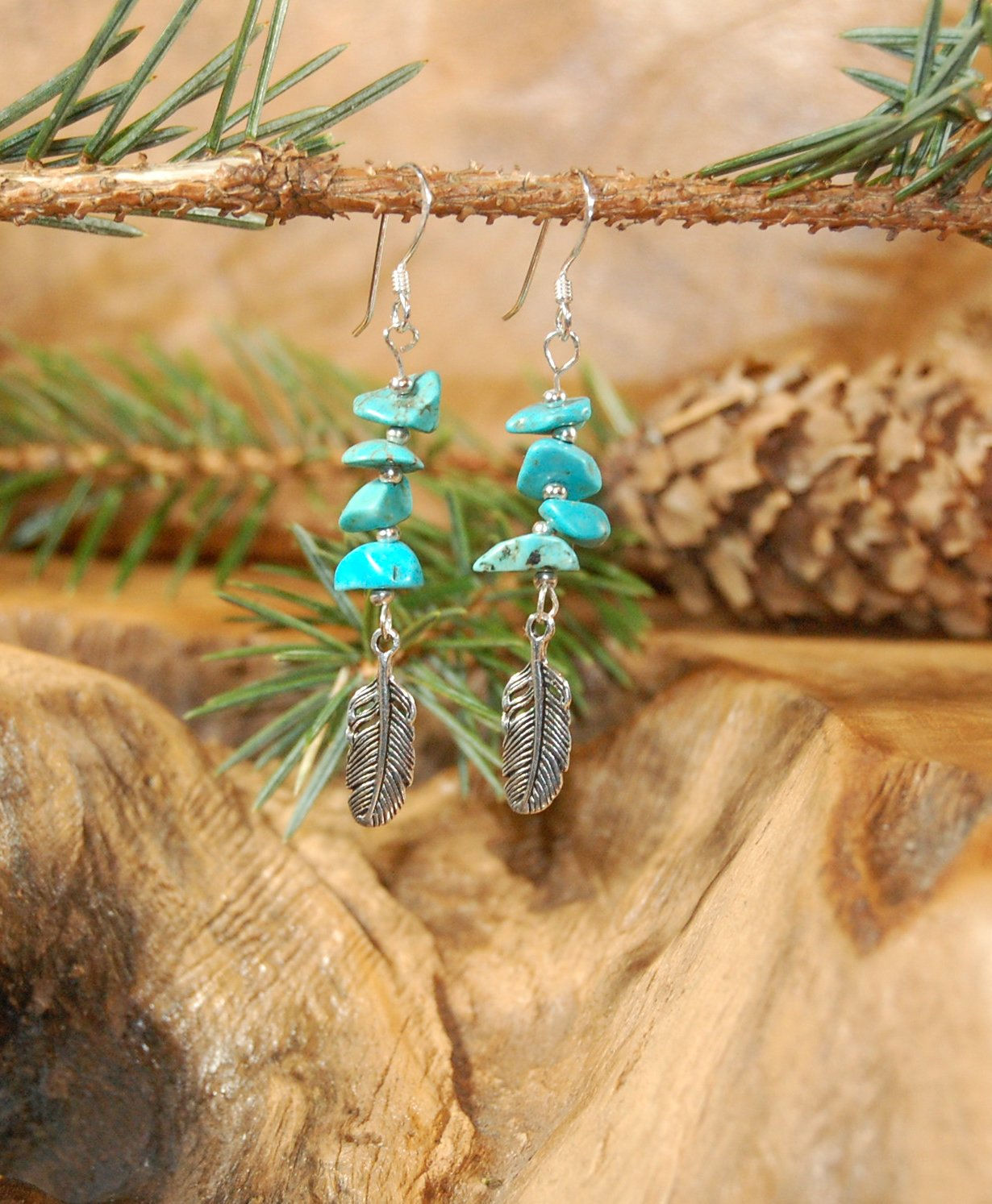 Silver Turquoise  Earrings AJDE421