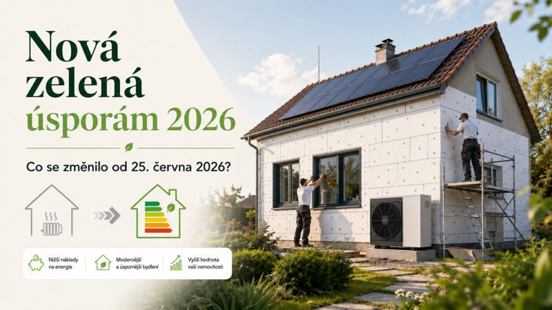 Energetická renovace rodinného domu – Nová zelená úsporám 2026