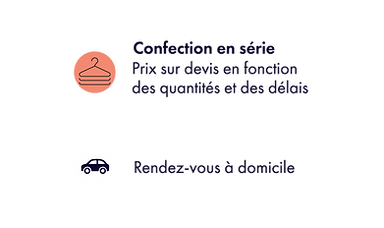 Atelier de couture sur-mesure (pour particuliers et PMR) et de confection en série
