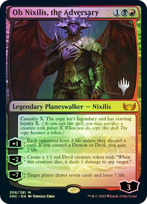 Ob Nixilis, the Adversary Foil: SNC Promo: Planeswalker Stamped - English