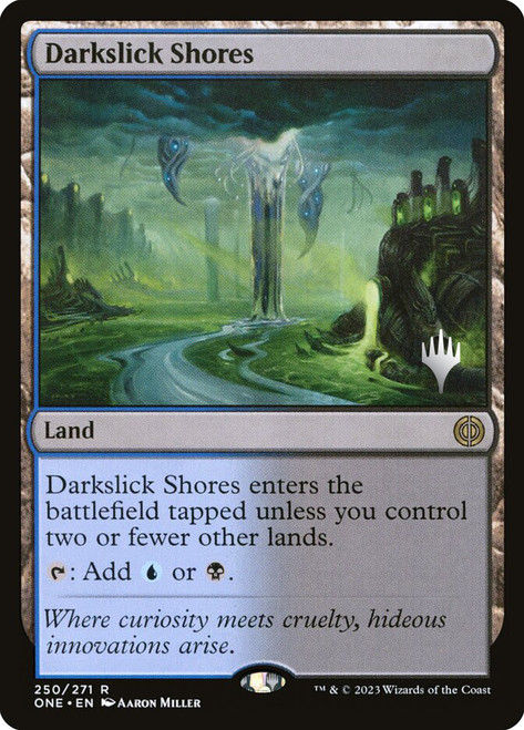 Darkslick Shores ONE Promo: Planeswalker Stamped - English