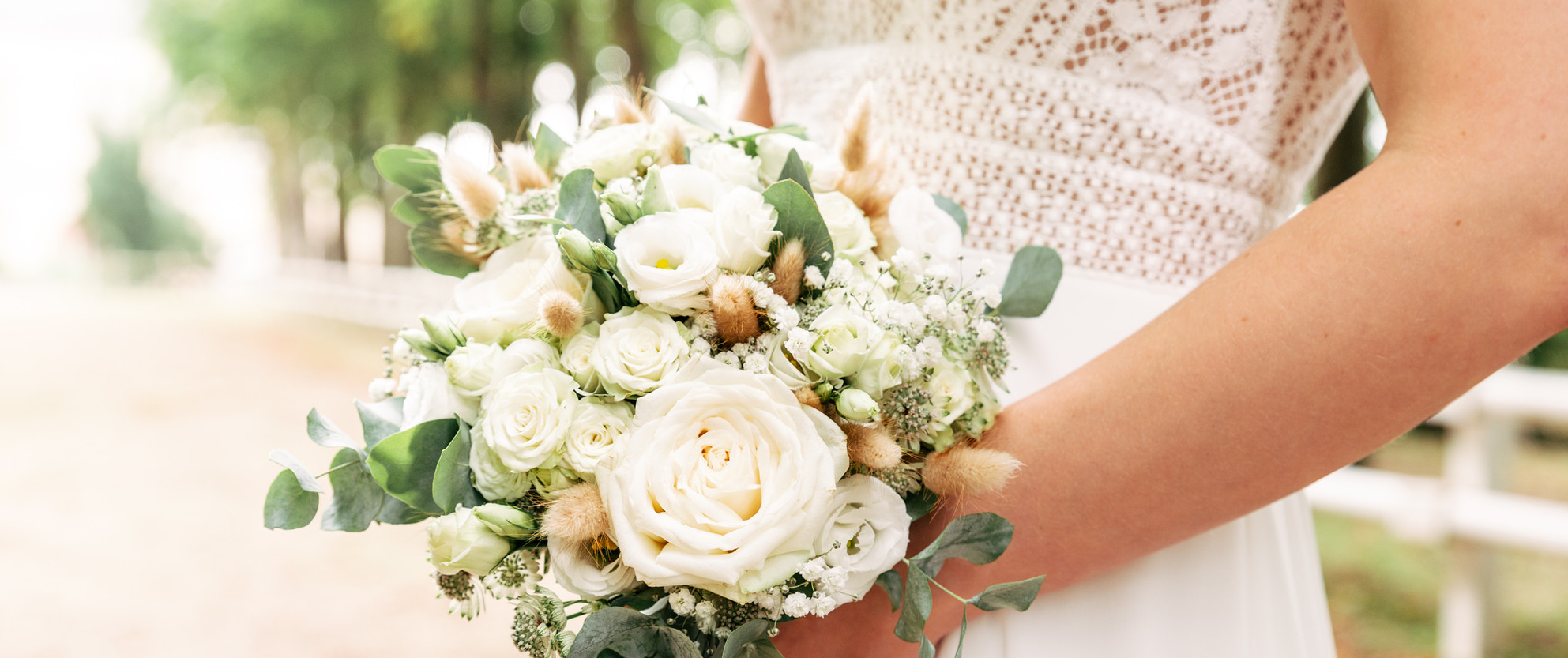 détails du bouquet de la mariée lors d’un mariage dans l’Oise, photographie professionnelle