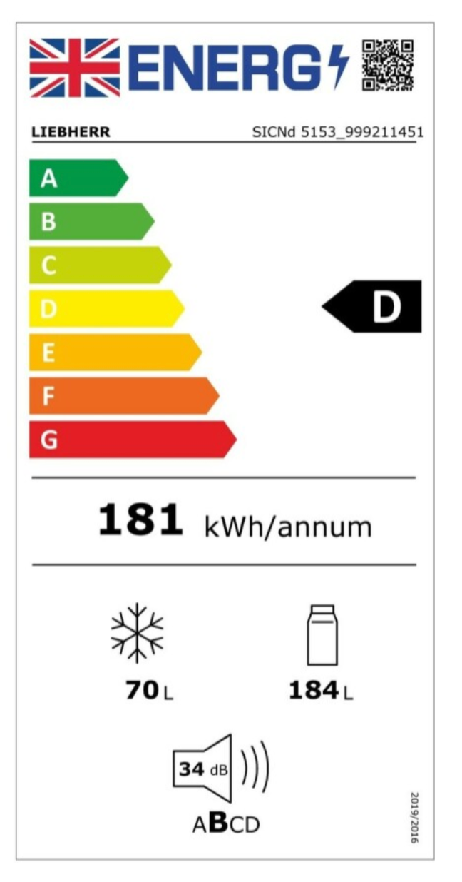 Thumbnail: Liebherr Built-In Fridge Freezer Prime No Frost