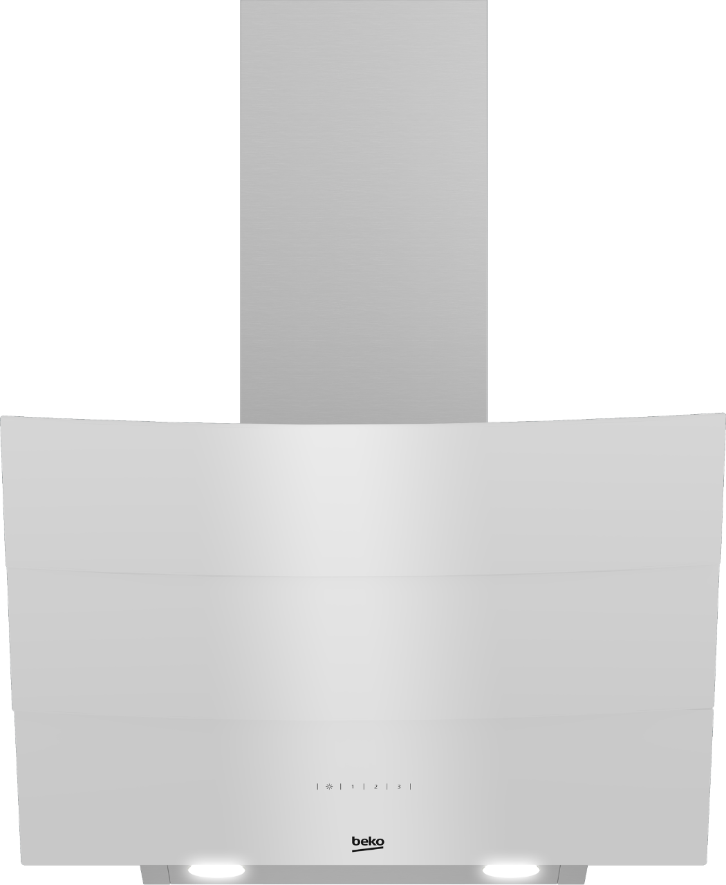 Beko Hood White Cryst Slanting -60cm