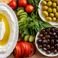 Labneh With Vegetables & Bread, cheese, keto, low-carb, gluten-free, 5 minutes