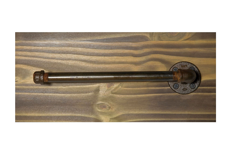Steel pipe paper towel holder