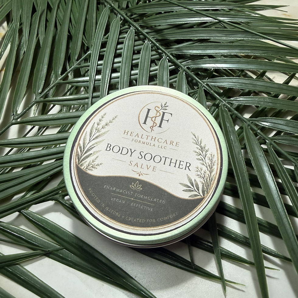 The Body Soother Salve on greenery
