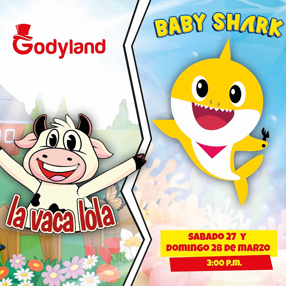 La vaca lola y baby shark  domingo 