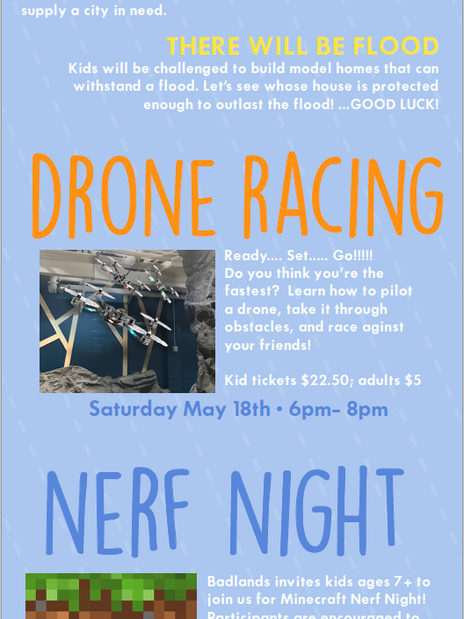 Wacky Weather Week and Drone Racing- Email
