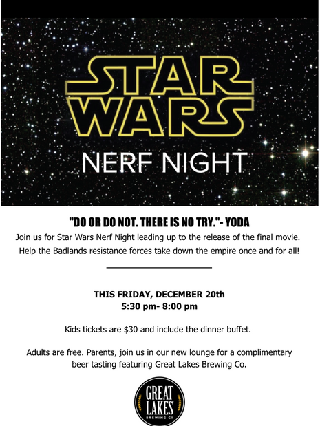Star Wars Nerf Night- Email