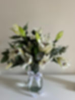 White Lilac Bouquet Vase