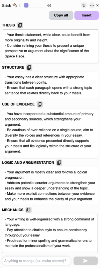Rubric Criteria