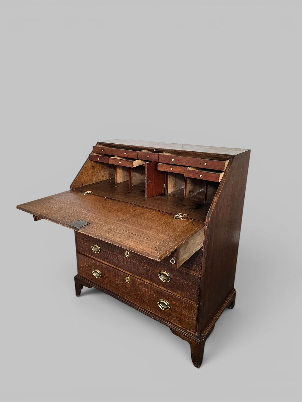 Thumbnail: An Antique Georgian Oak Bureau Desk ~Delivery Available~