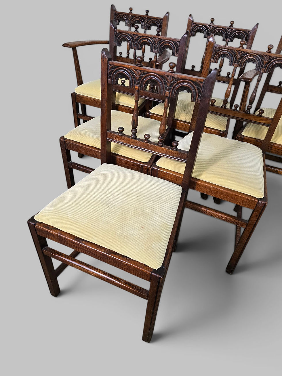 Thumbnail: An Antique Style Set of Six Early Ercol Dining Chairs ~Delivery Available~
