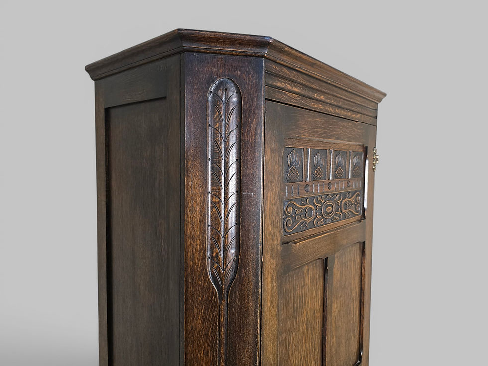 Thumbnail: An Antique Mid 20th Century Slim Hall Cabinet Wardrobe ~Delivery Available~