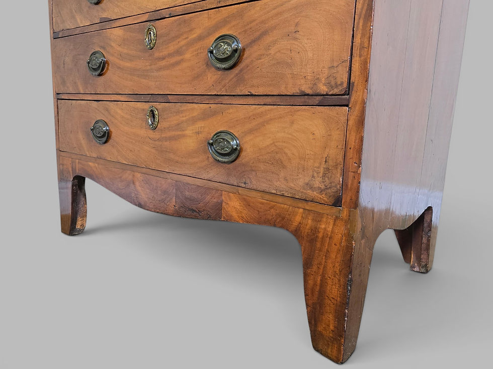 Thumbnail: An Antique Georgian Flame Mahogany Chest on Chest of Drawers ~Delivery Available