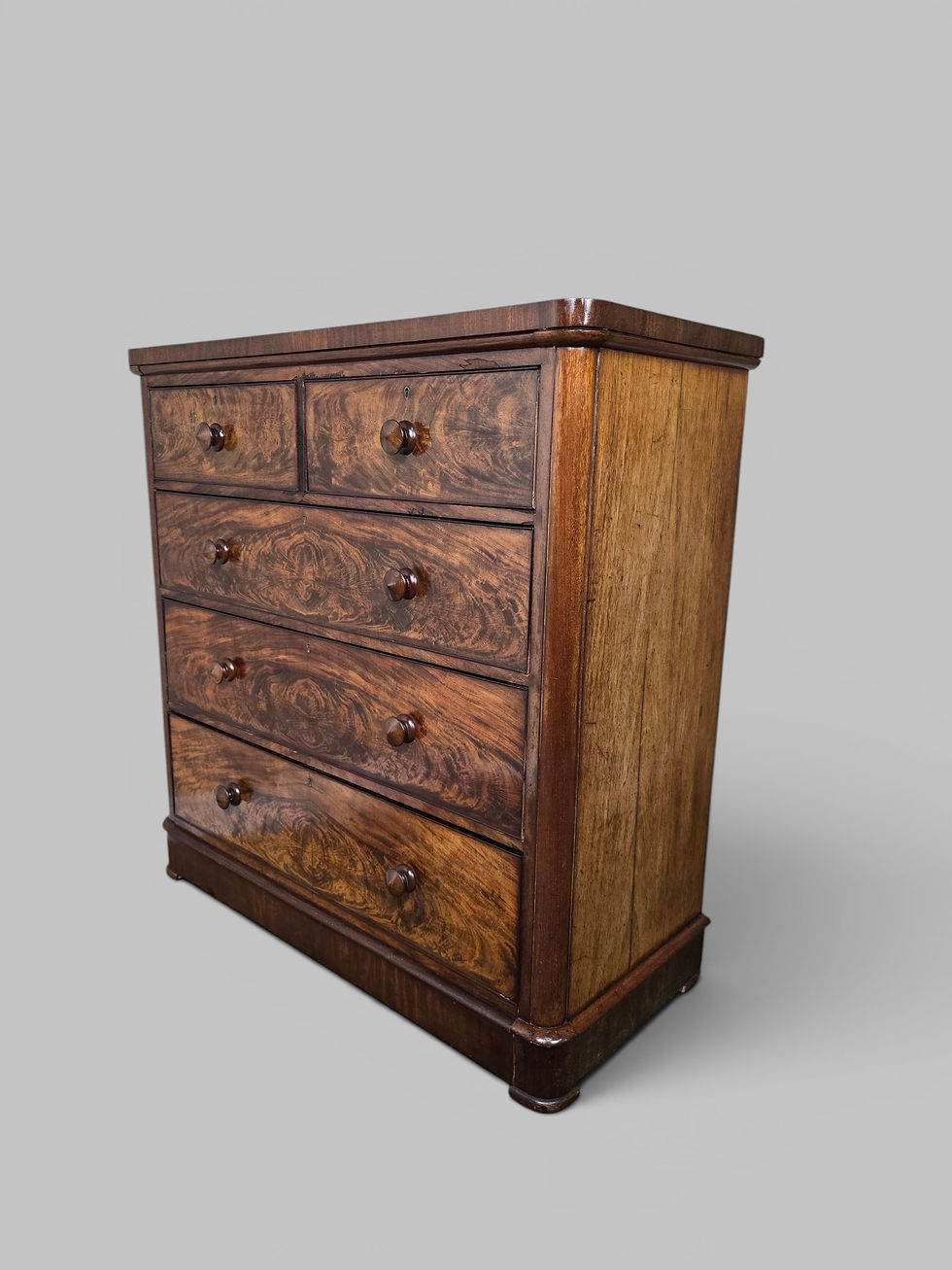 Thumbnail: An Antique Victorian Flame Mahogany Chest of Drawers ~Delivery Available~