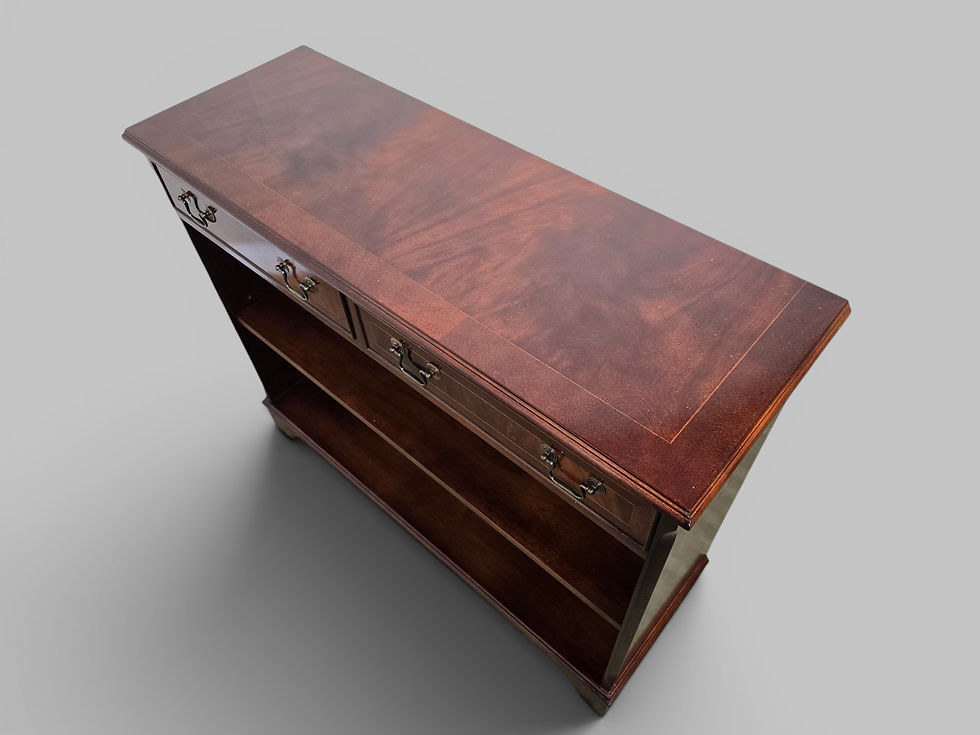 Thumbnail: An Antique Style Flame Mahogany Low Level Open Bookcase ~Delivery Available~