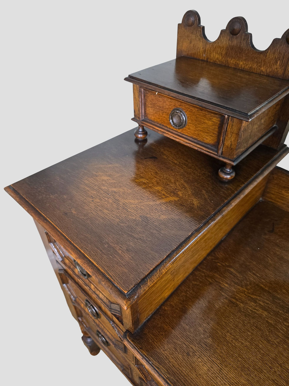 Thumbnail: An Antique Oak Jacobean Style Dressing Chest of Drawers ~Delivery Available