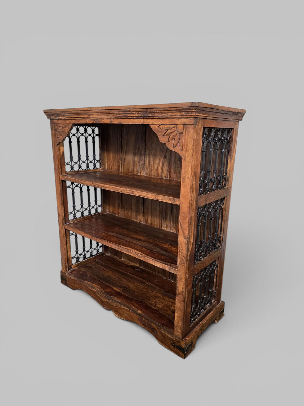 Thumbnail: An Antique Style Indian Rosewood Low Level Bookcase ~Delivery Available~