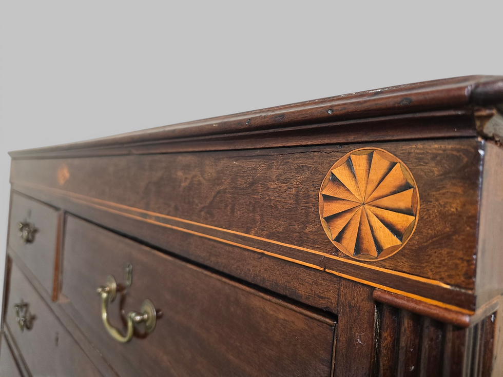 Thumbnail: An Antique Georgian Mahogany Inlaid Chest of Drawers ~Delivery Available~