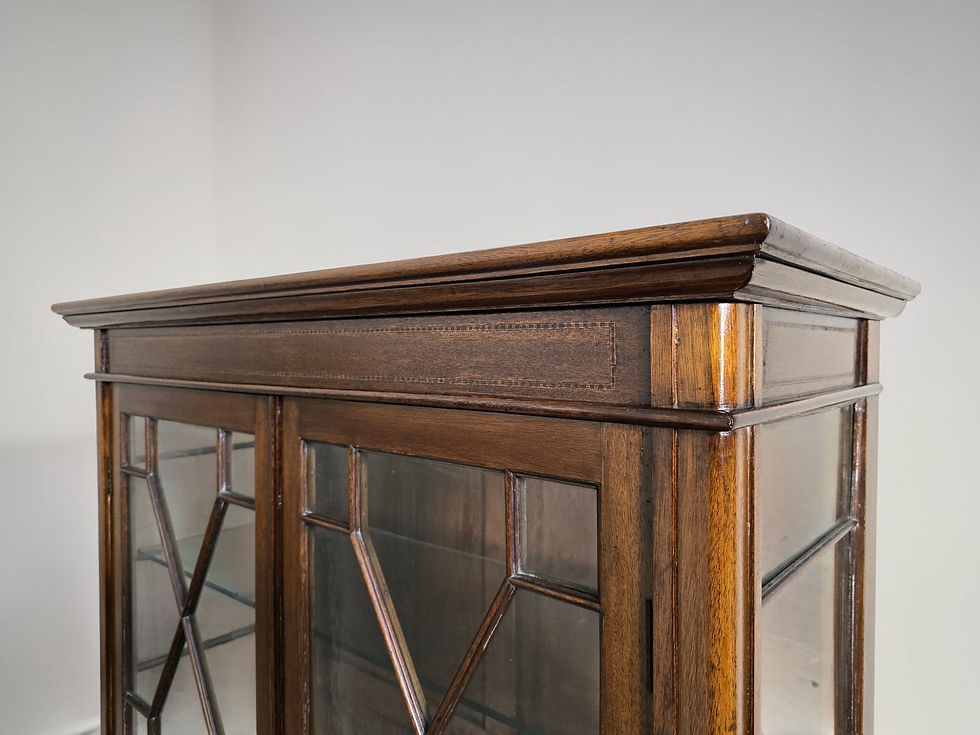 Thumbnail: An Antique Edwardian Glazed Bookcase Display Cabinet ~Delivery Available~