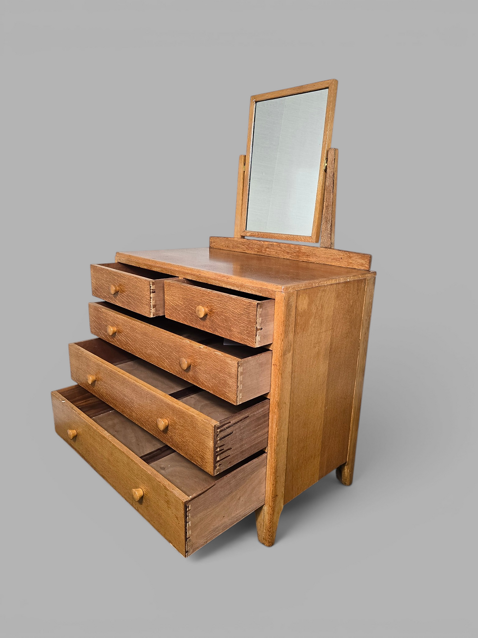 Thumbnail: An Vintage Mid 20th Century Oak Dressing Chest of Drawers ~Delivery Available~