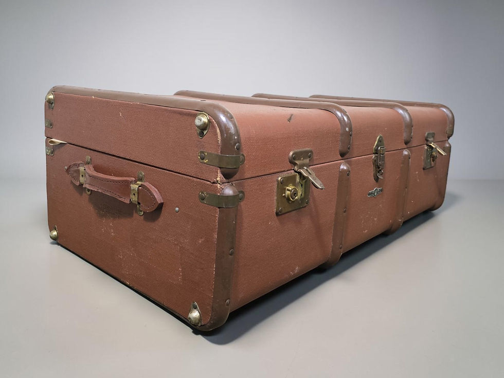 Thumbnail: An Antique Early 20th Century Steamer Travel Trunk ~Delivery Available~