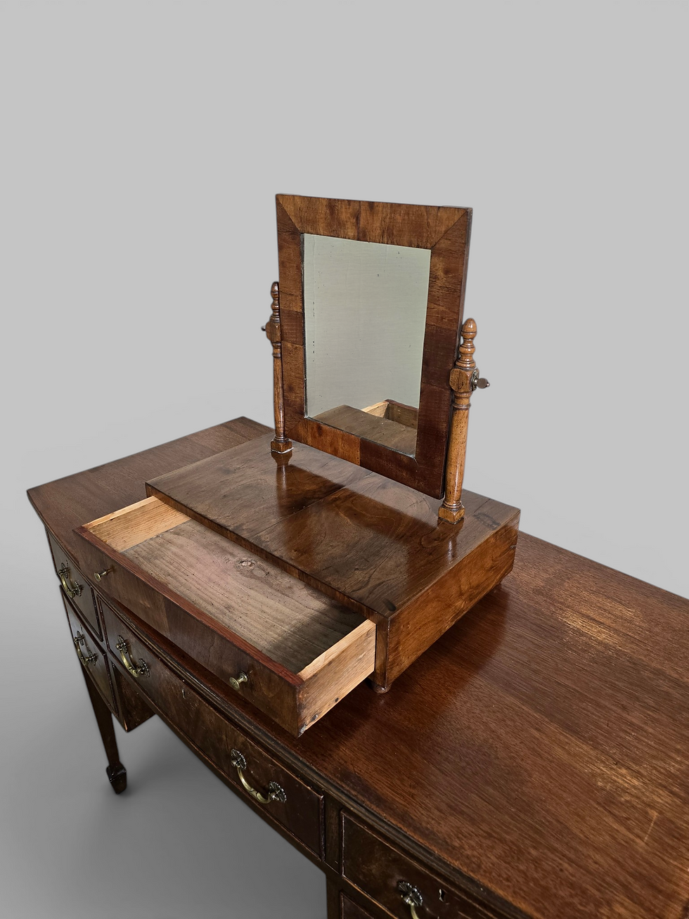 Thumbnail: An Antique Georgian Walnut Dressing Table Toilet Swing Mirror ~Delivery Availabl